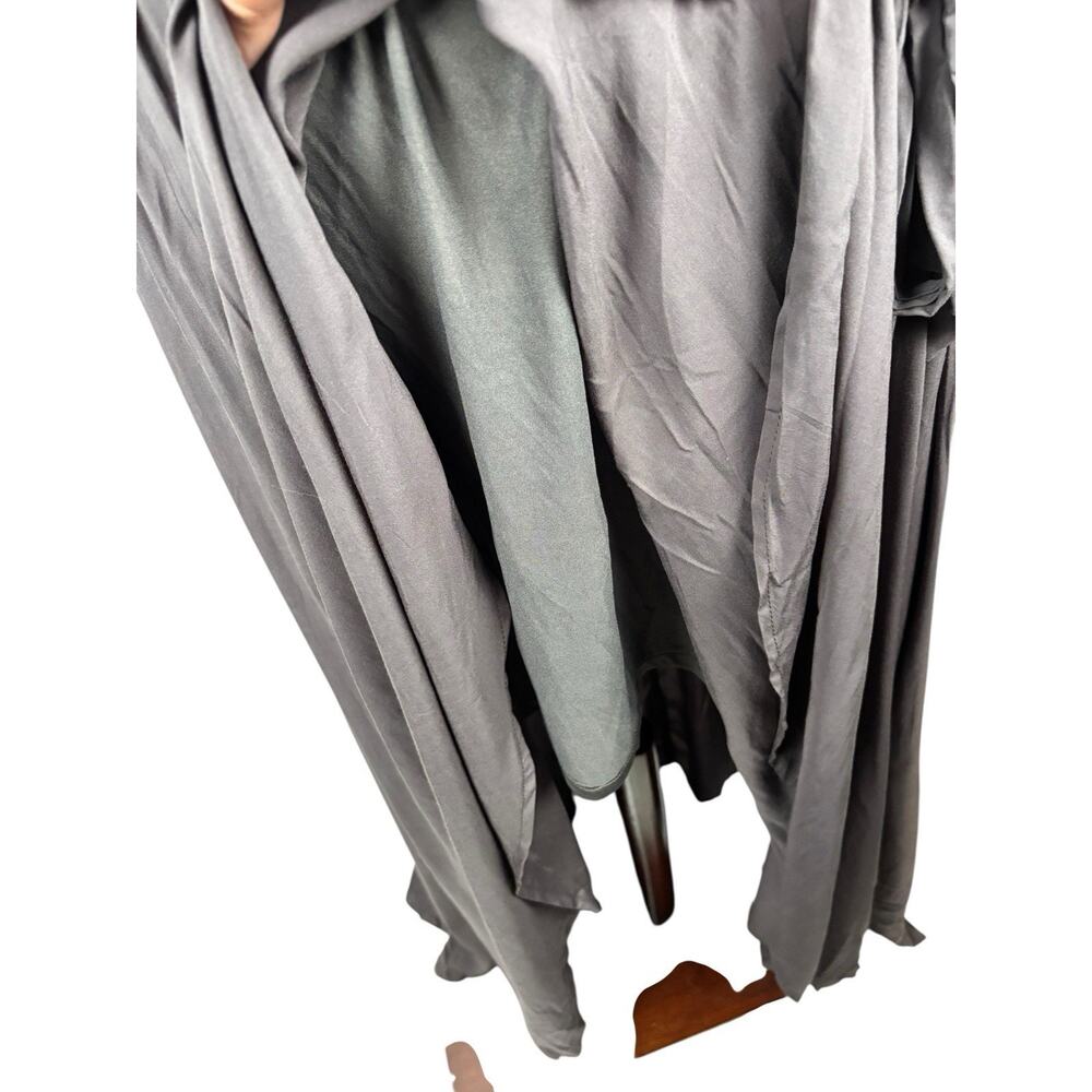 Jodifl Hi Low Embroidered Charcoal Flowy Boho Dress 1x New Faux‎ Wrap Floral - Picture 6 of 11